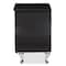Baxton Studio Erin Modern and Contemporary Black Faux Leather Upholstered Nightstand 120-6442 - alternate 2